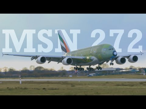 LAST BUILT A380 landing at Hamburg Finkenwerder Airport | First Flight