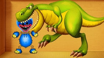 T-Rex vs Huggy Wuggy Buddy | Kick the Buddy Mod Poppy Playtime 2 Android Gameplay