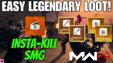 MWZ -  EASY LEGENDARY LOOT & FAST RE-GEAR! (INSTANT KILL EVERYTHING using BROKEN SMG in MW3 ZOMBIES)