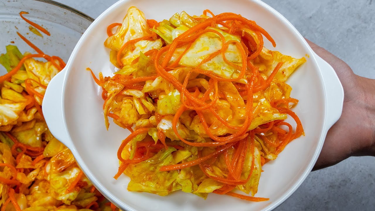 1 cabbage and 1 carrot korean salad that everyone likes! YouTube