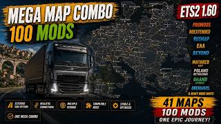 Mega Map Combo with 41 Maps for ETS2 1.60