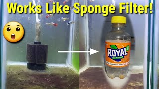 Homemade Sponge Filter Design Using Coke Soda Bottle for Fish Tank under 5 gallons! screenshot 5