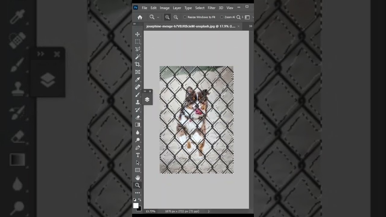 Remove a Fence in Photoshop in 30 sec | Photoshop Tutorial | AbiCreatess 