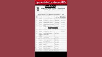 Hpsc Assistant Professor Mains Exam Date Out || #hpsc #assistantprofessor #govjobs #job