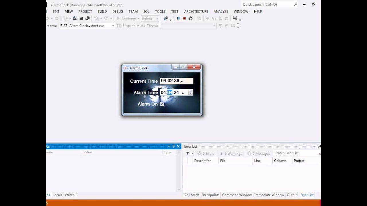 Alarm Clock in VB net 3 YouTube