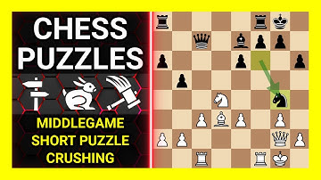 Chess Puzzles to Practice. Themes: Middlegame, Short puzzle, Crushing. Learn Chess