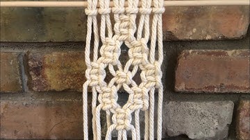 Macrame Geometric Patern Using Square Knots