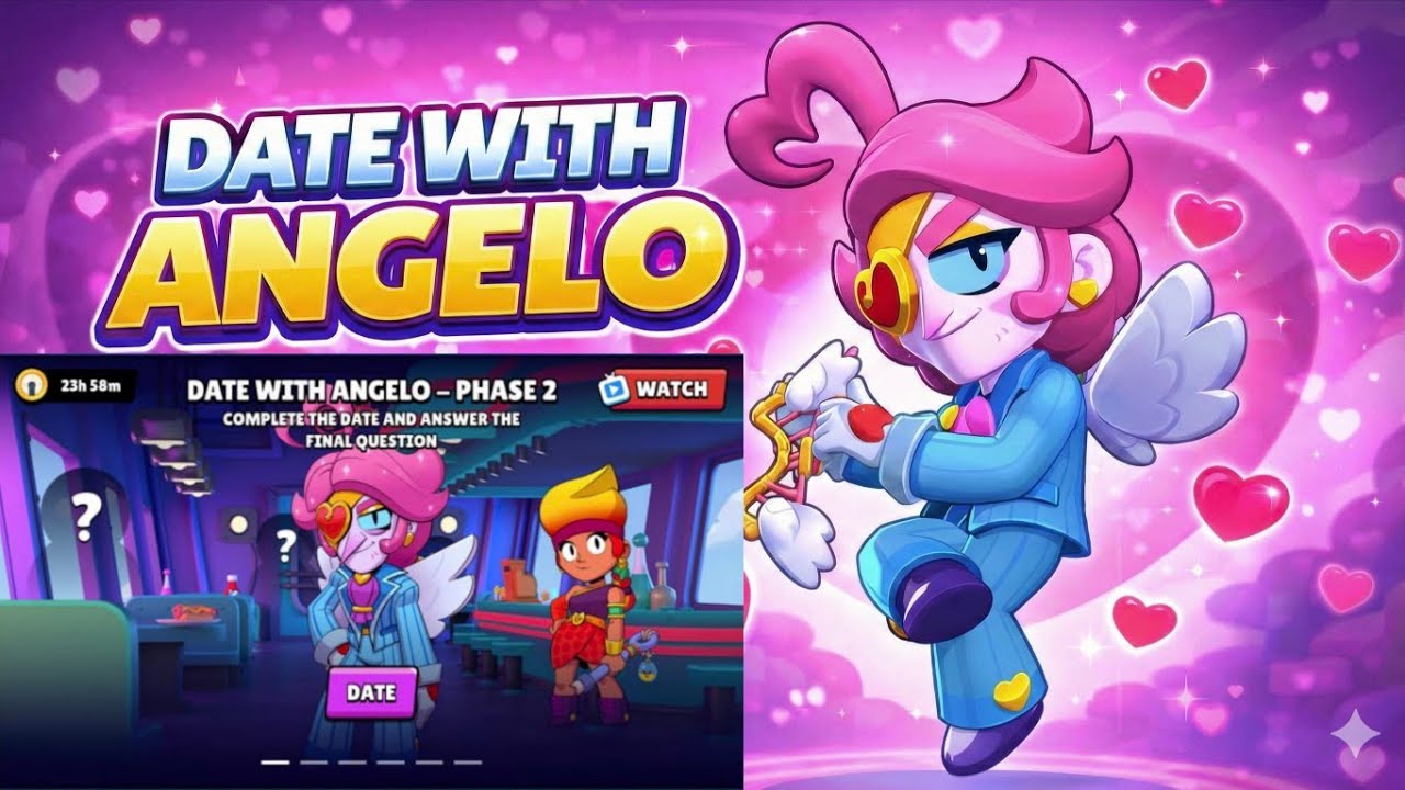 Correct option to date Angelo. Brawlentine event of Brawl stars 🥳