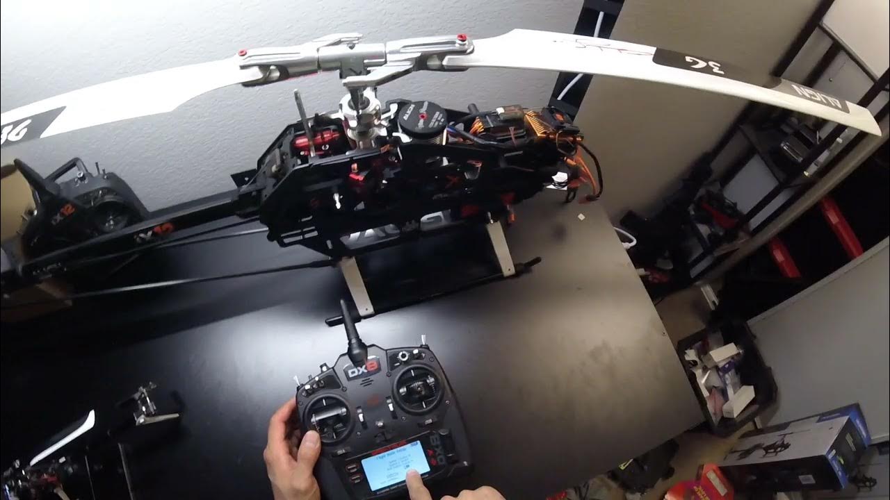 700 helicopter rc spektrum 6250hx set up part 1 YouTube