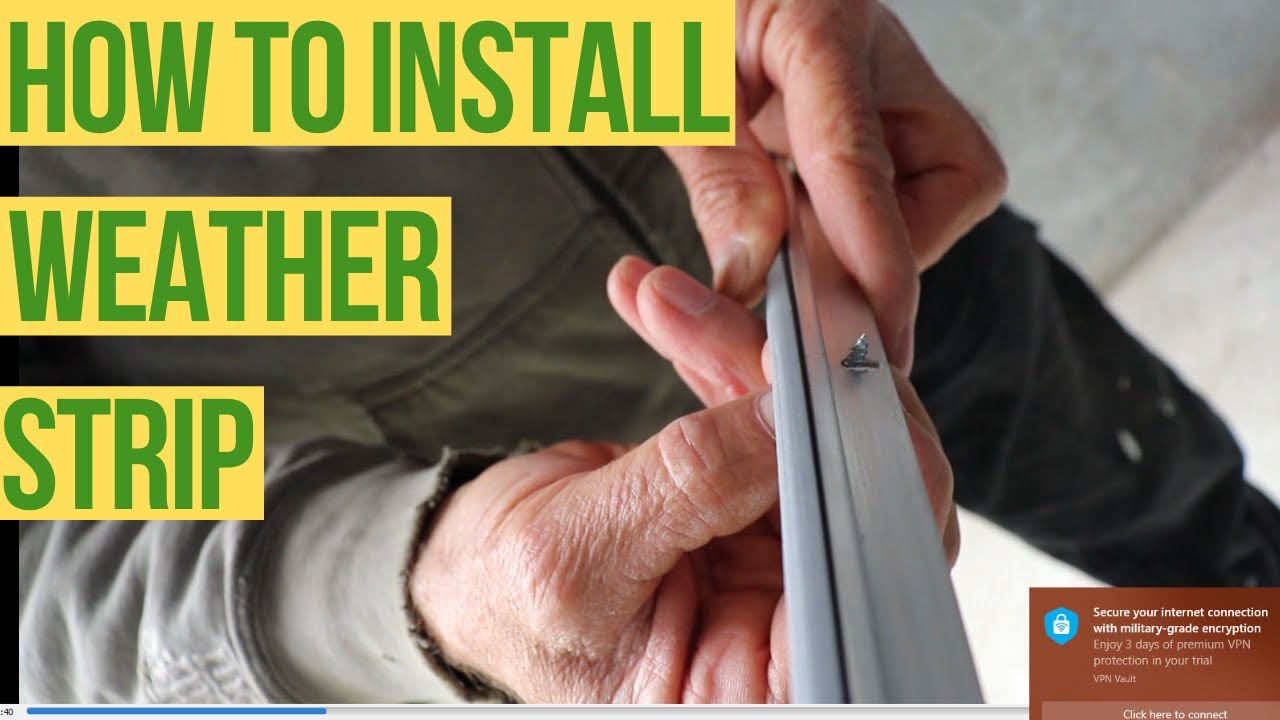 How To Install an Exterior Door WEATHER STRIP - YouTube