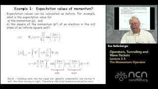 Purdue PHYS 342 L3.3: Operators, Tunneling & Wave Packets: The Momentum Operato