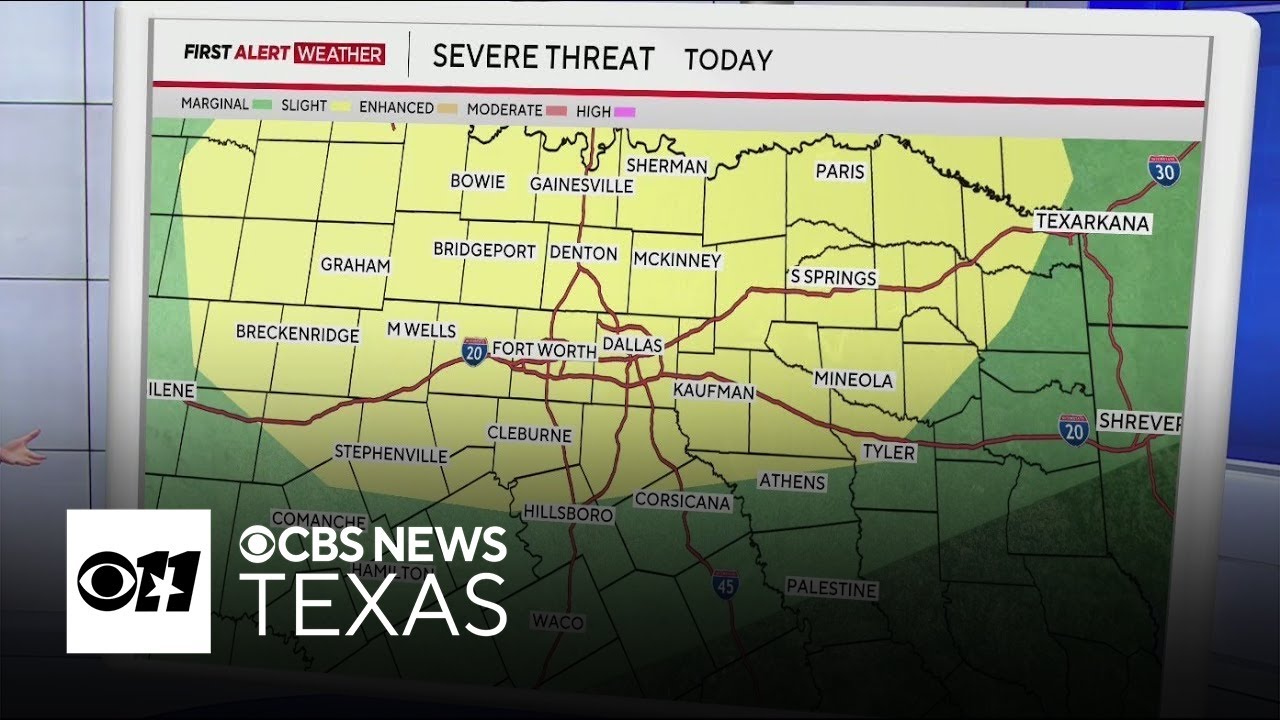 Severe weather possible for parts of North Texas - YouTube