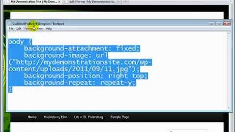 Wordpress Video Tutorials - Add Background Image