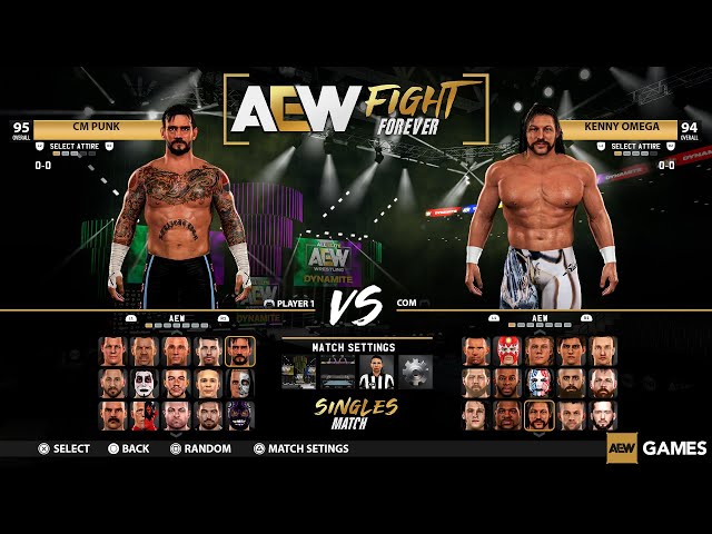 AEW Video Game: Fight Forever - Roster 160 Wrestler & Attire of AEW/ROH/LEGENDS PS5 (Concept)