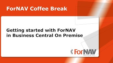 Getting started with ForNAV in Business Central On Premise
