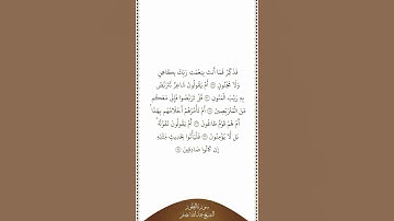تلاوة في دقيقة | سورة الطور | الآيات من ٢٩ إلى ٣٤ | الشيخ عبدالله بصفر