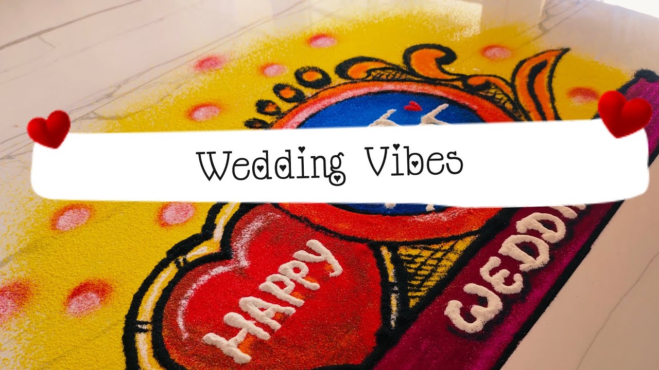 Wedding Rangoli |easy|quick|लग्नसोहळा रांगोळी|Heart Rangoli|welcome groom bride|