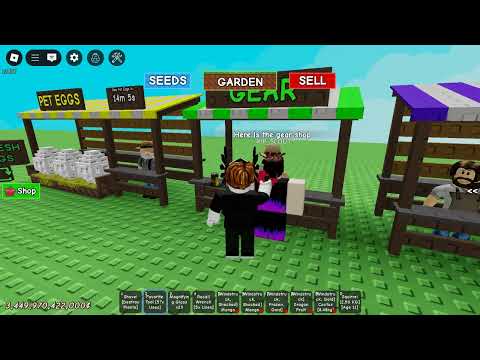 Playing grow a garden