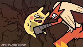 pokemon starter battle royale blaziken vs pikachu but fight have jojo music