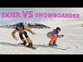 SKIER VS SNOWBOARDER | CAN A SKI RACER CATCH ME? | 4K