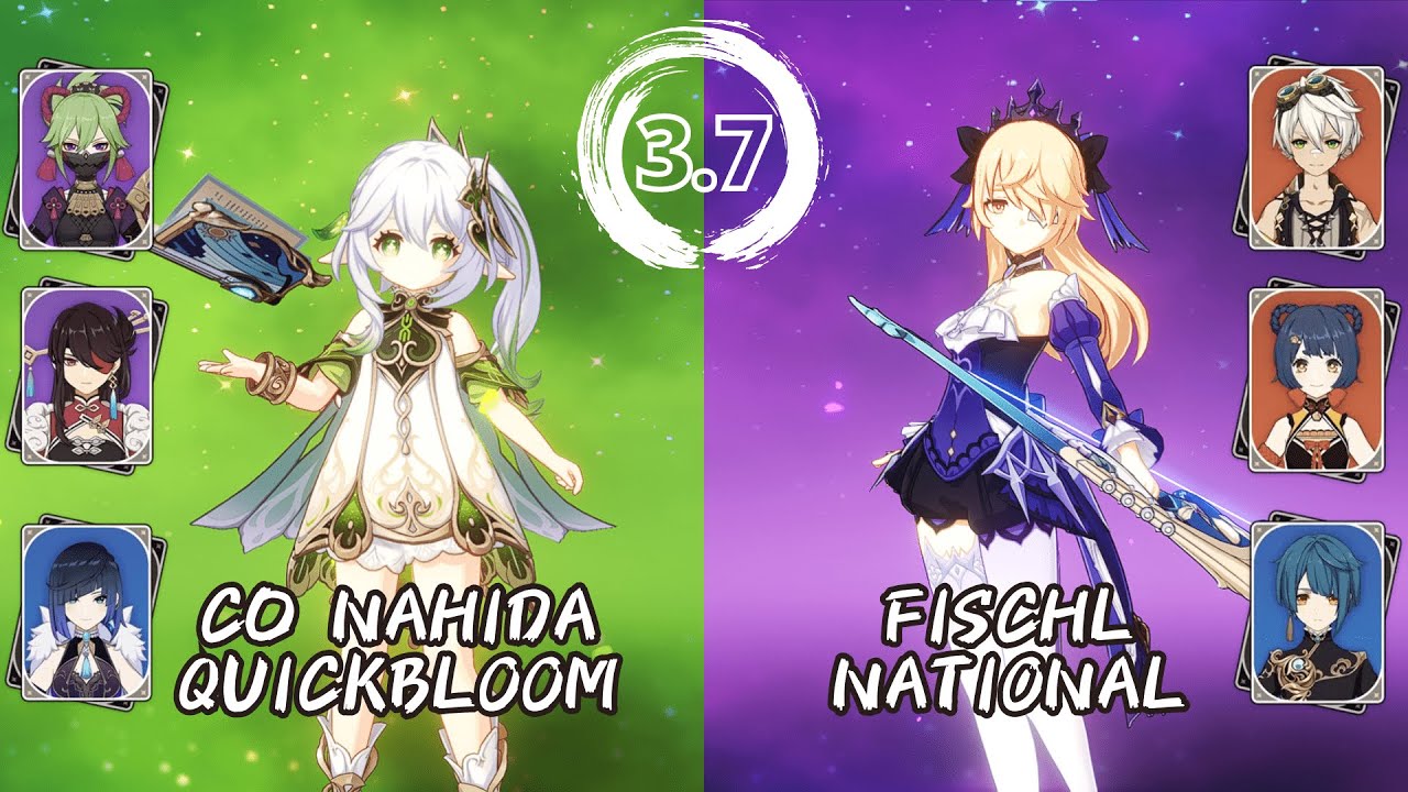 Spiral Abyss 3.7 Nahida Quickbloom & Fischl National Floor 12