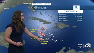 Tropics check: Hurricane Melissa continues to strengthen (10/26/2025)