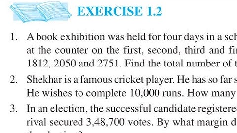 Class 6th maths Chapter 1 l  NCERT l knowing your number l Exercise 1.2 Class 6 math l CBSE BOARD