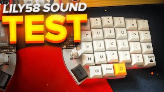 Lily58 test dźwięku (soundtest), feker holy panda (lubed) [ASMR]