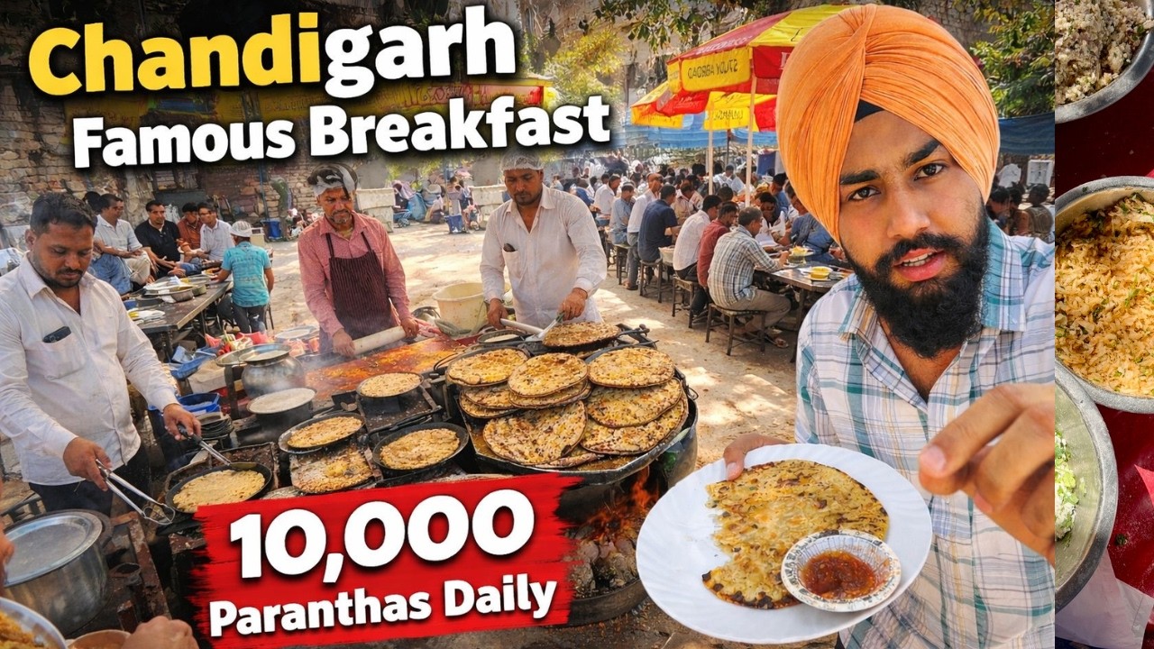 30/- Rs Chandigarh Ke Highest Selling Desi Ghee Parathe | Street Food India