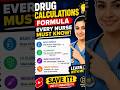 #learn # easy revision #nursing drug calculations formula every nurse must know 👍