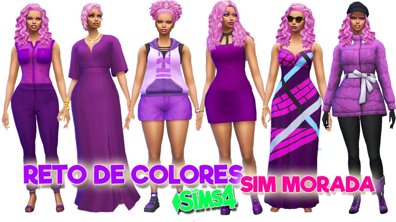 Reto de Colores: Sim Morada 💜 Los Sims 4 