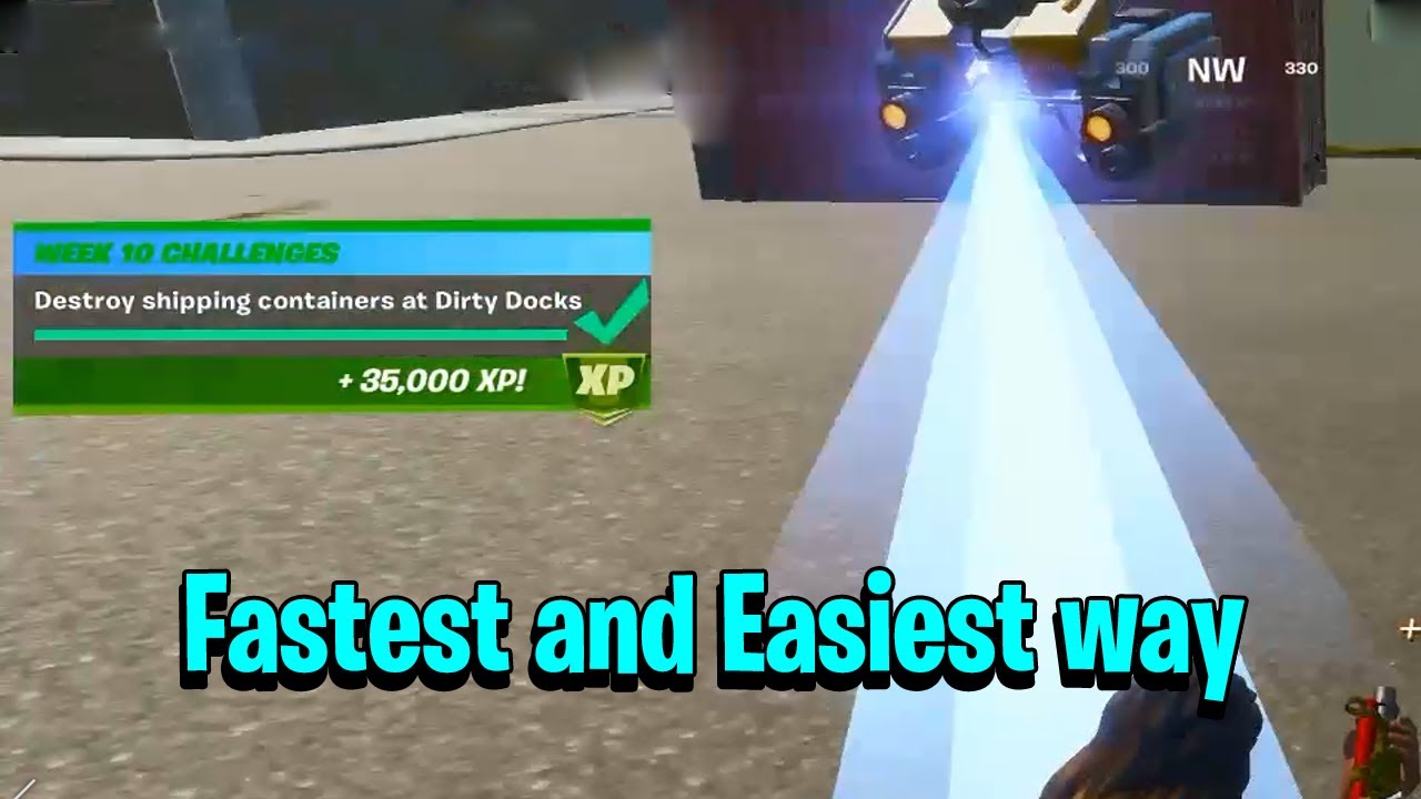 How to complete - Destroy shipping containers at Dirty Docks (0/7) // Fortnite Chapter 2 Season 3