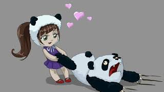 Cute Anime Panda Girl  ‑ Made with FlexClip screenshot 1