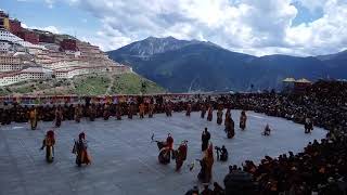 Download Lagu Mask \u0026 Cham Dance during Katok(Kathok) Festival in Katok Monastery, Baiyu County, Sichuan, China MP3