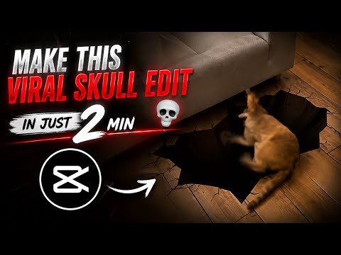 Make this viral skull edit with CapCut in just 2 minutes with easy steps!🔥
