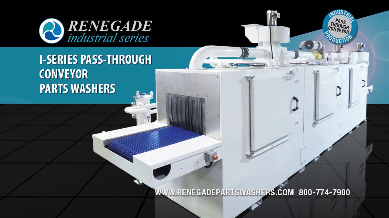 Renegade I-Series Pass Through Conveyor Parts Washers