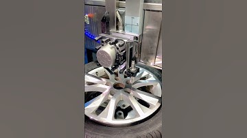 The diamond cut wheel repair machine with tire on DCM28P-M #rimrepair #wheelrepair