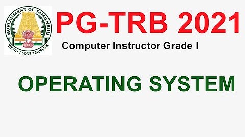 PG TRB COMPUTER INSTRUCTOR | OPERATING SYSTEM | VIBRANT ONLINE ACADEMY