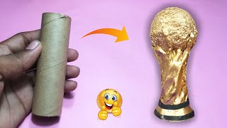 World Cup Trophy | How to make a World Cup Trophy from cardboard role |  360 DIY image