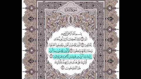 سورة البقرة من 1 - 12 مكرره خمس مرات للحفظ