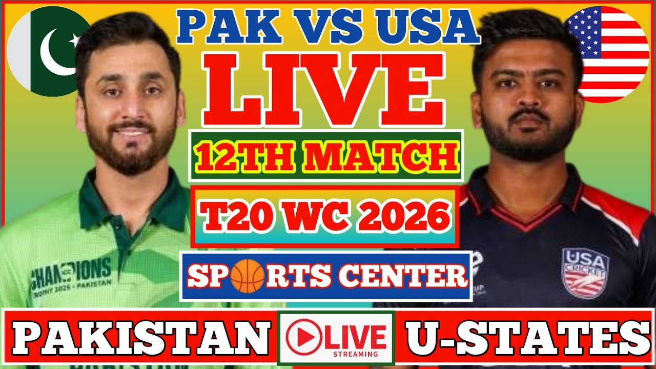 Pakistan Vs United States of America 12th T20 Match | PAK VS USA Score & Commentary | T20 WC 2026