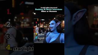 Alien or Human? AI Ranks Street Interviews! 👽🤖 #StreetInterview  #Ranking #Shorts