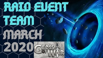 RAID EVENT TEAM | Gems of War Raid boss event guide | March 2020 NO MYTHICS