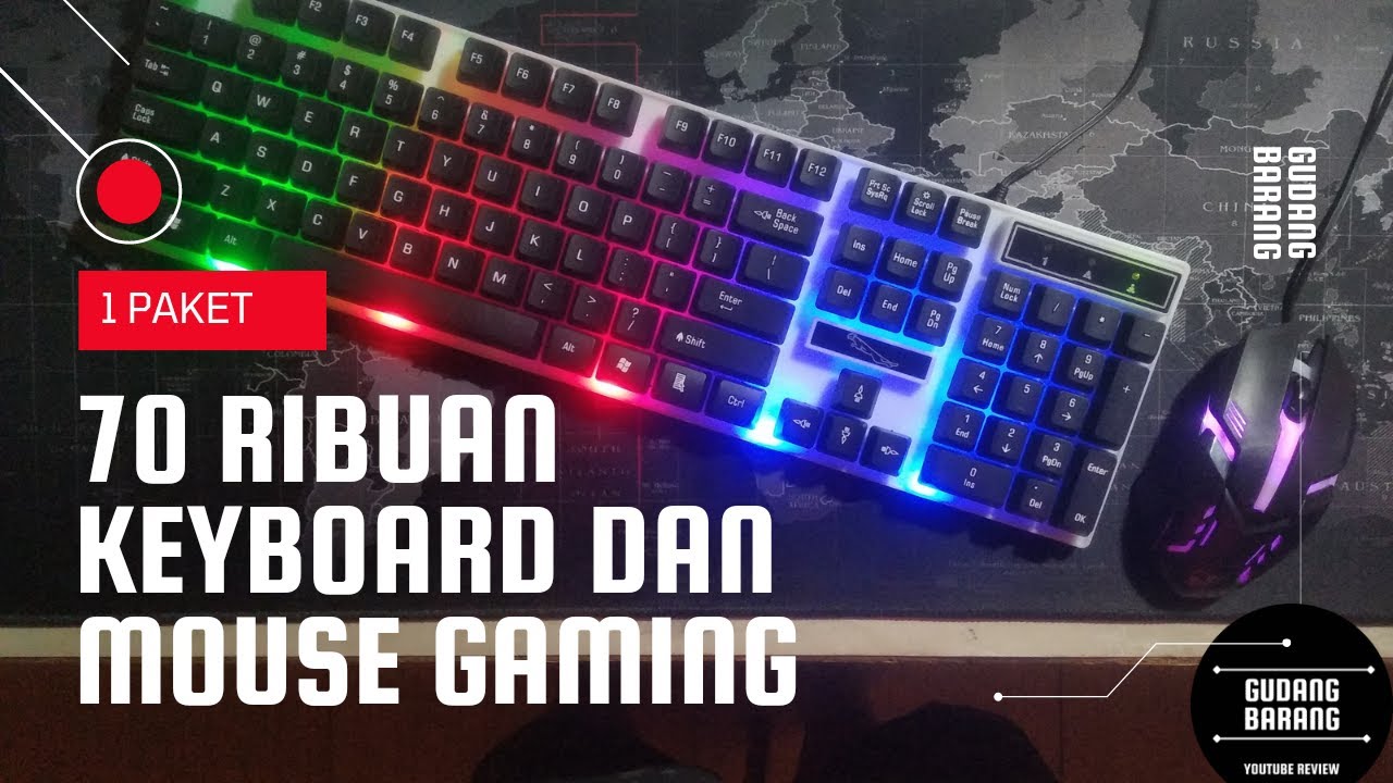 REVIEW Paket Gaming Keyboard dan Mouse Gaming Murah 70 Ribuan