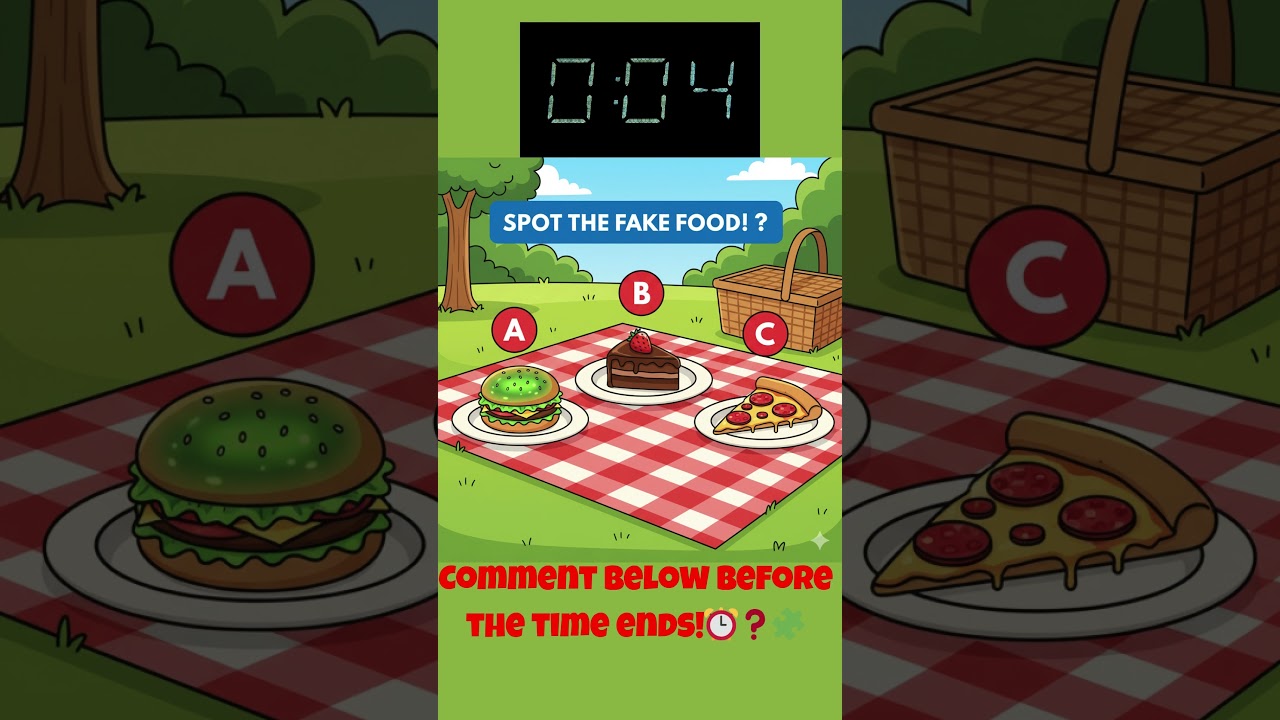 Only Geniuses Can Spot the Fake Food 🍔🍕 riddles 