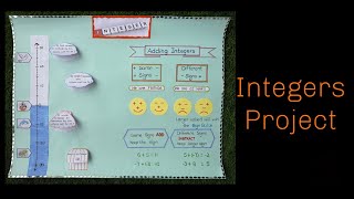 Maths Integers project | Adding Integers | Integers rules #schoolproject #mathsproject #integers