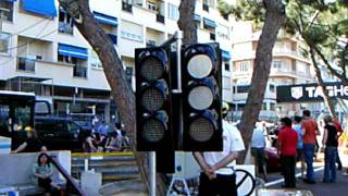 Walking to the pit lane exit of Monaco