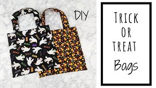 DIY Personalized Halloween Canvas Treat Bags - Sew Woodsy