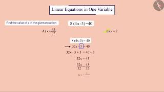 Datos Solving Linear Equations in one variable: Part 1 | Part3/3 | English | Class8 Actualización