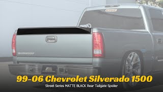 Extreme Online Store 1999-2006 Chevrolet Silverado 1500 Matte Black Rear Tailgate Spoiler